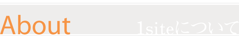 1siteについて